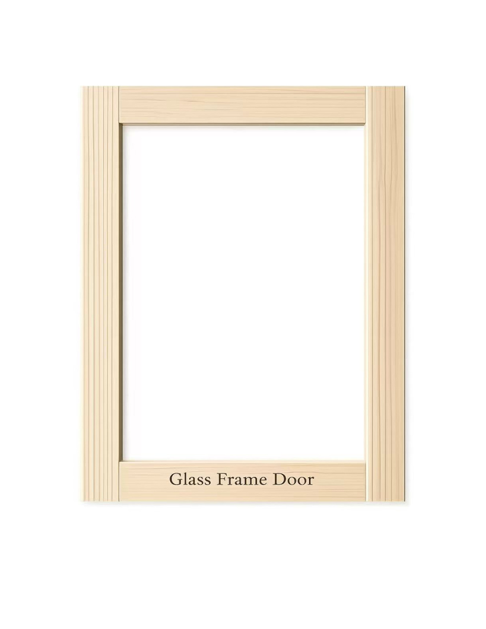 Glass frame cabinet door