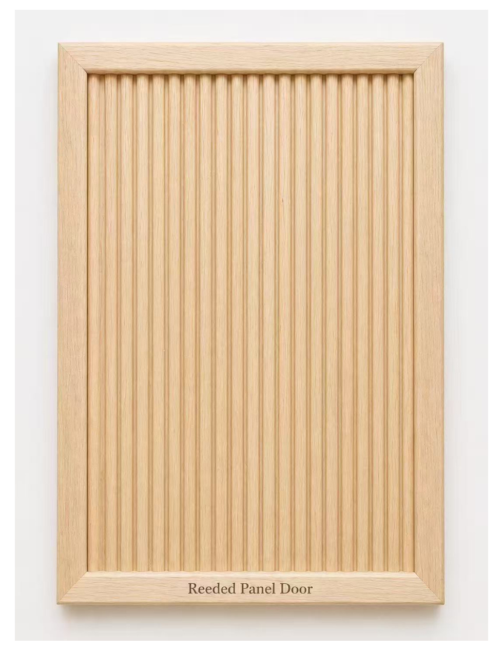 Reeded panel cabinet door